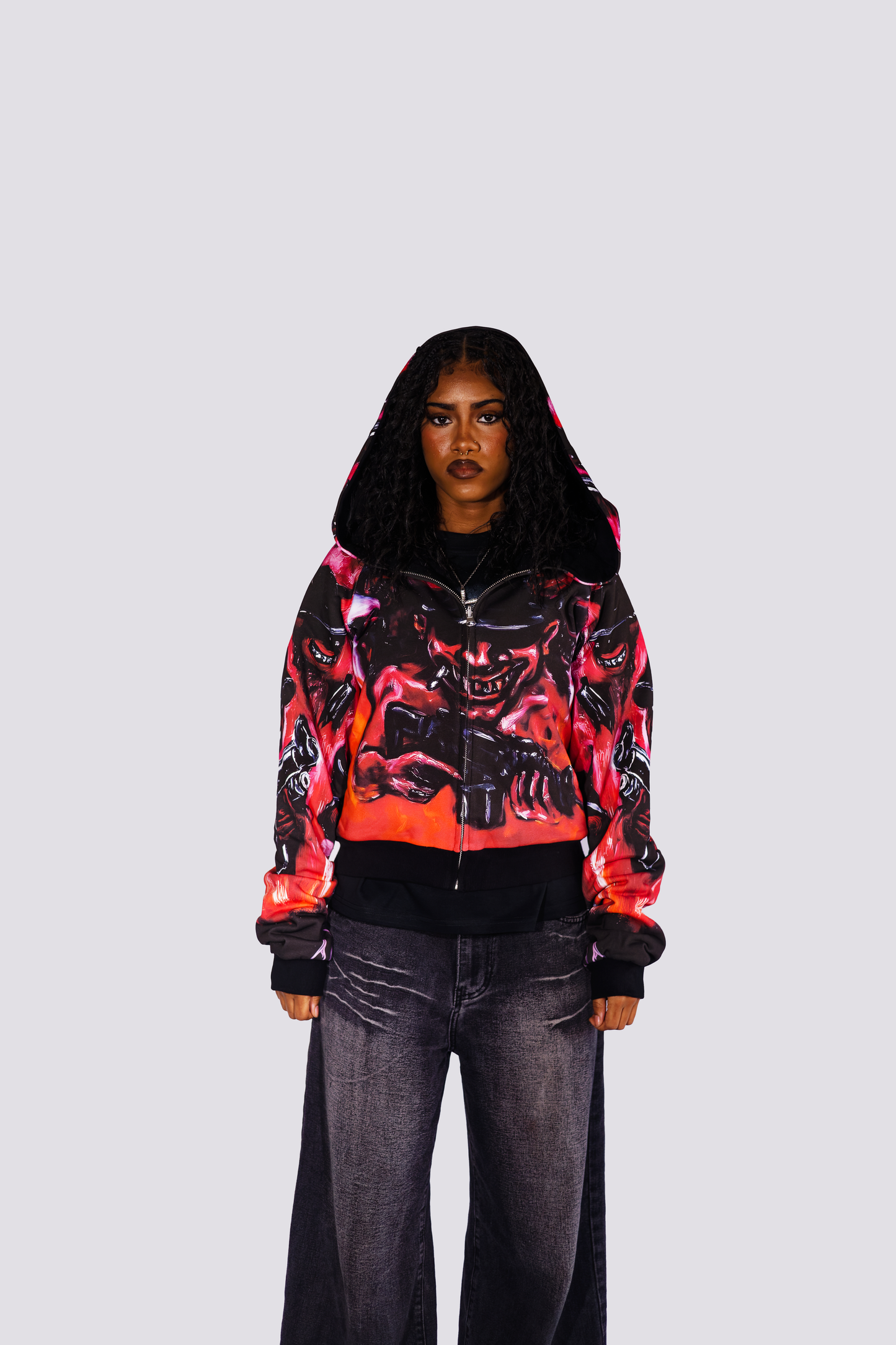 to hell with it / sin team 6 zip up
