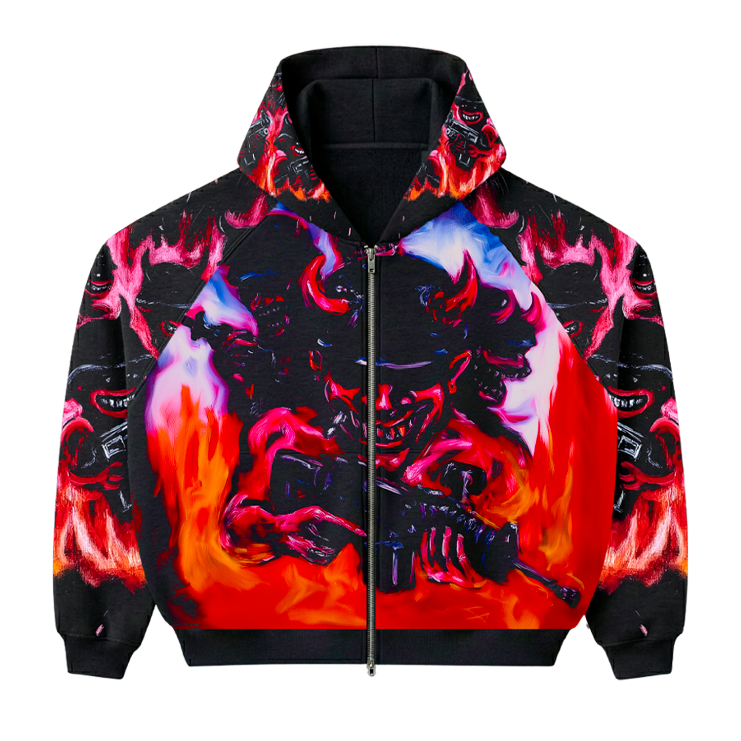 to hell with it / sin team 6 zip up
