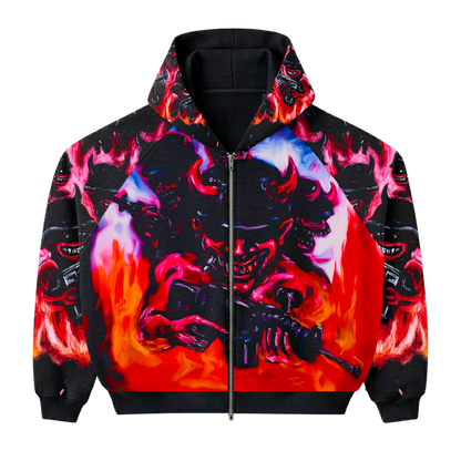 to hell with it / sin team 6 zip up