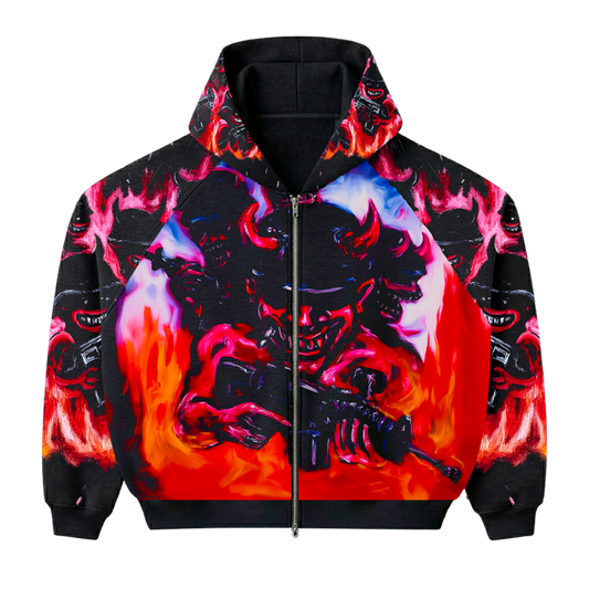 to hell with it / sin team 6 zip up